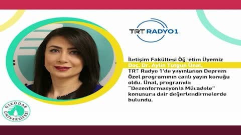 Dezenformasyonla mücadele | TRT RADYO 1 | Doç. Dr. Aylin TUTGUN ÜNAL